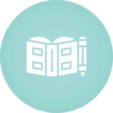 Kitap web simgesi aç, basit illüstrasyon