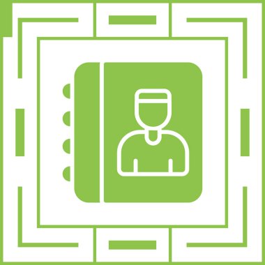 Adres Defteri simgesi, vektör illüstrasyonu basit tasarım