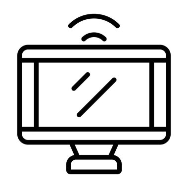 Monitör. Web simgesi basit illüstrasyon