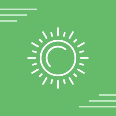 Güneş. Web simgesi basit illüstrasyon 
