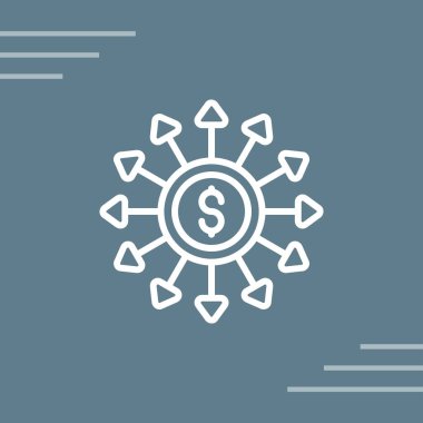  Bütçeleme ve Öngörü web simgesi basit illüstrasyon