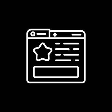  Favori Sayfa ikon vektör illüstrasyonu