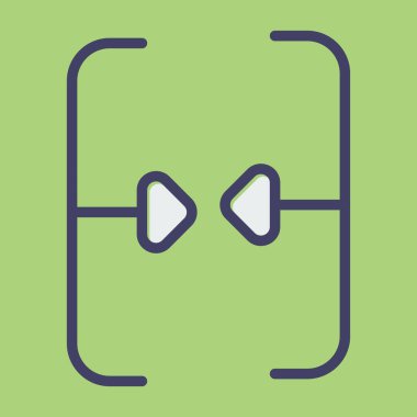 beyaz arkaplanda izole edilmiş simge vektörünü birleştir