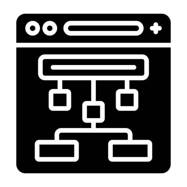 Tarayıcı web simgesi, basit illüstrasyon