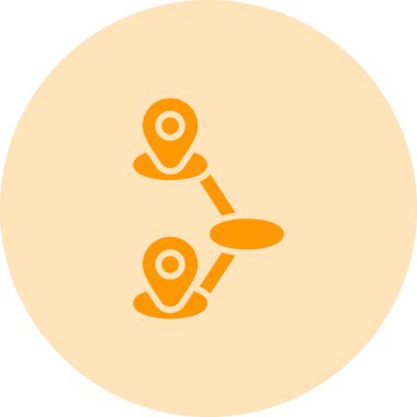 Seyahat Haritalama simgesi vektör çizimi 