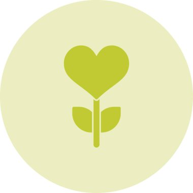 Aşk çiçeği. Web simgesi basit illüstrasyon