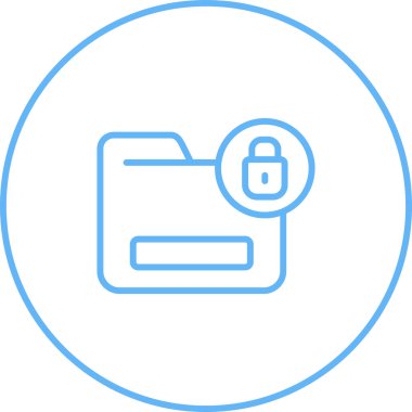  Belge Şifreleme simgesi, vektör illüstrasyonu  