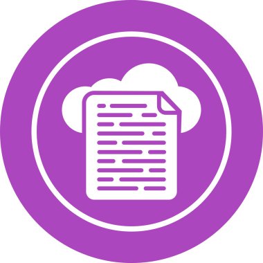 Bulut Veri Web simgesi basit tasarım