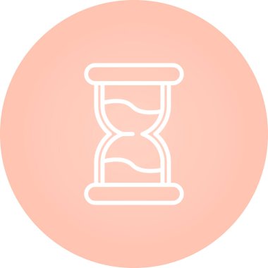 Kum saati. Web simgesi basit illüstrasyon