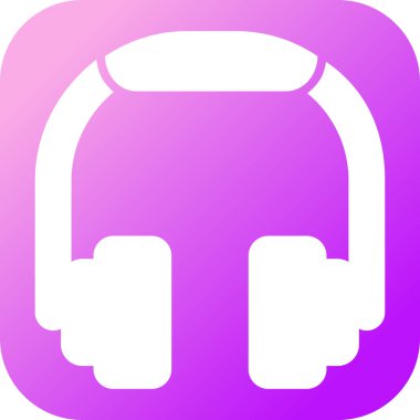 kulaklıklar web simgesi, vektör illüstrasyonu