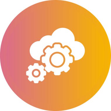  Bulut Orkestrasyonu Web simgesi Basit tasarım