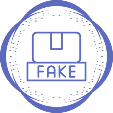 Sahte Ürünler, sahte ikon vektör illüstrasyonu 
