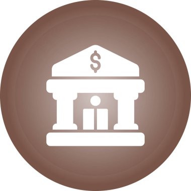 Banka. Web simgesi basit illüstrasyon 