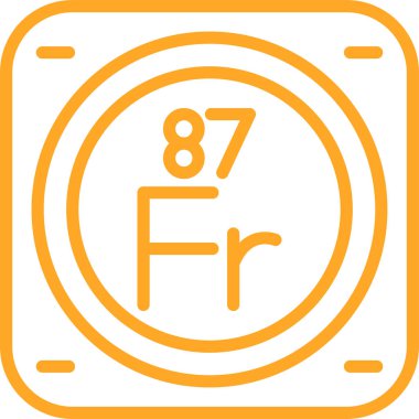 Periyodik tablonun kimyasal elementinin web illüstrasyonu