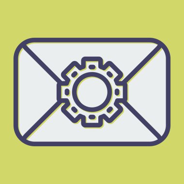 Zarf web simgesi, basit illüstrasyon