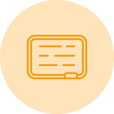 Whiteboard simgesinin vektör illüstrasyonu