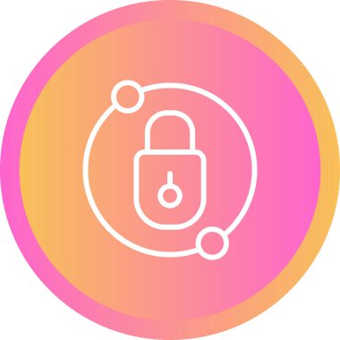 Web sitesi güvenlik kilidi ikon vektör çizimi 