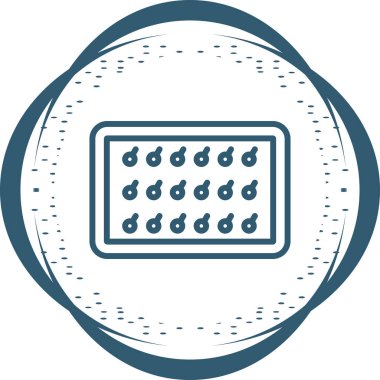 Pin web simgesi ile sancak tarafı, basit vektör illüstrasyonu