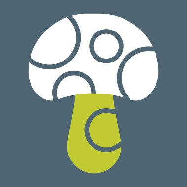 Mantar. Web simgesi basit illüstrasyon 