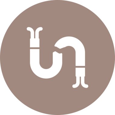 Kırık Kablo ağ simgesi, basit vektör illüstrasyonu