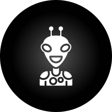 Uzaylı web simgesi, basit vektör illüstrasyonu 