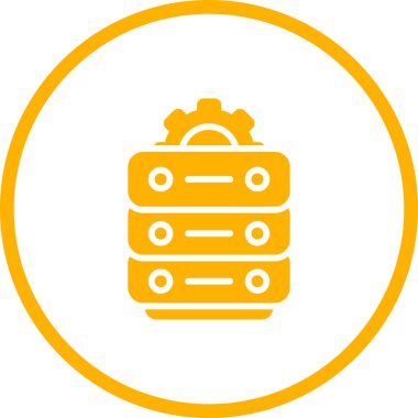 Modern Veri Merkezi Bakım simgesinin vektör çizimi     