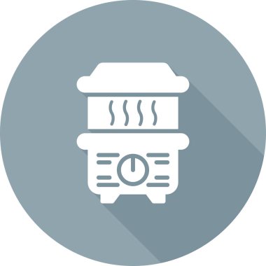 Steamer simgesinin basit vektör illüstrasyonu