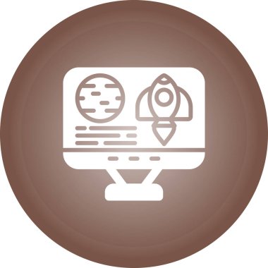 roket simgesi, vektör illüstrasyonu basit tasarım