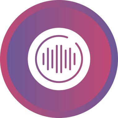 Ses Spektrumu Çember Simgesi, vektör illüstrasyonu 