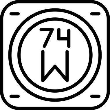 Tungsten kimyasal element simgesi web illüstrasyonu