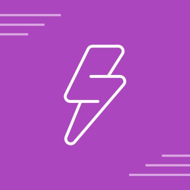 Şimşek Ağı simgesi. Basit resimleme  