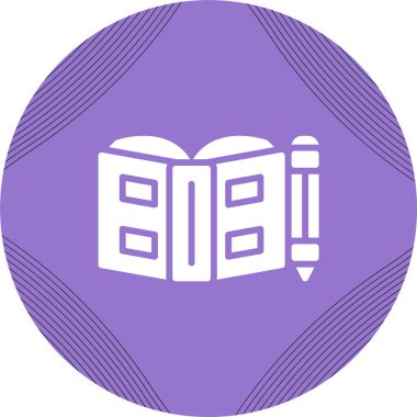 Kitap web simgesi aç, basit illüstrasyon