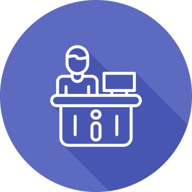 Bilgi Masası simgesinin vektör illüstrasyonu