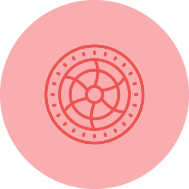 Soğutma hayran simgesi, vektör illüstrasyonu