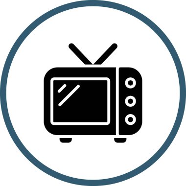 Televizyon. Web simgesi basit illüstrasyon 