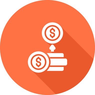 ROI (Yatırım Dönüşü) simgesi, vektör illüstrasyonu 