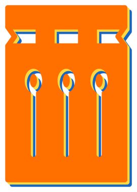 Su geçirmez kibrit simgesi, vektör illüstrasyonu       