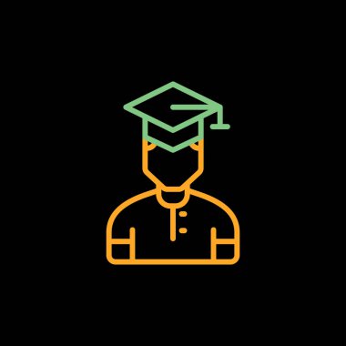 Student icon, vector illustration simple design