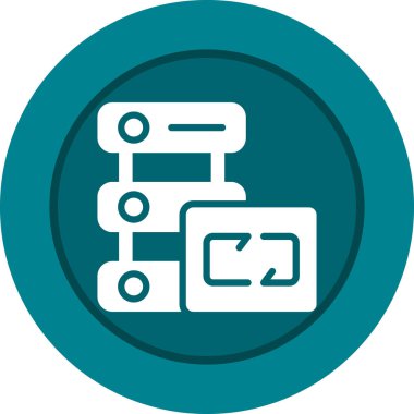 Beyaz Arkaplanda Web Sitesi Yedekleme Simgesi İzole Edildi 