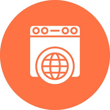 Tarayıcı web simgesi, basit illüstrasyon