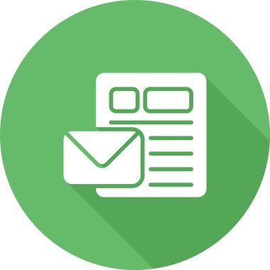 Zarf web simgesi, basit illüstrasyon