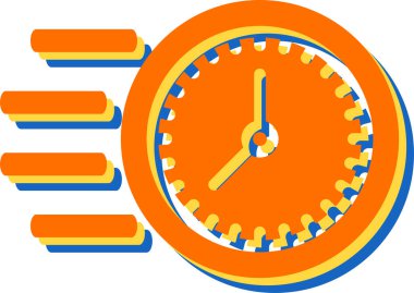 zaman yönetimi simgesi, vektör illüstrasyonu