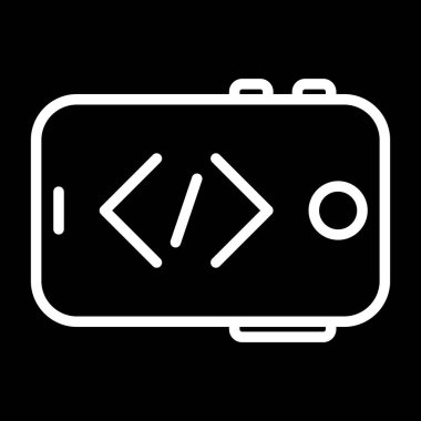 Tablet bilgisayar satırı simgesinin vektör çizimi. 