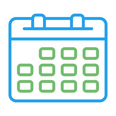 Takvim. Web simgesi basit illüstrasyon 