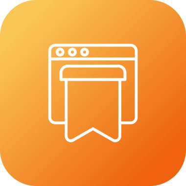 Yer İmi Sekmeleri web simgesi, basit vektör illüstrasyonu