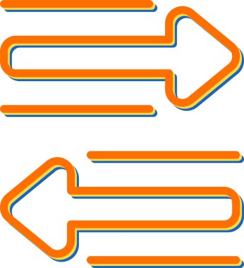 ok simgesi, vektör illüstrasyonu 