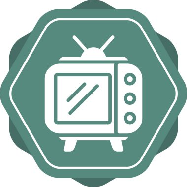 Televizyon. Web simgesi basit illüstrasyon 