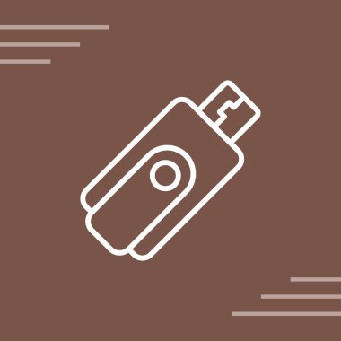 Flaş bellek simgesi, vektör illüstrasyonu basit tasarım