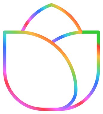  gül çiçeği ikonu vektör illüstrasyonu 