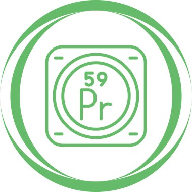 Kimyasal Element Web simgesi vektör çizimi